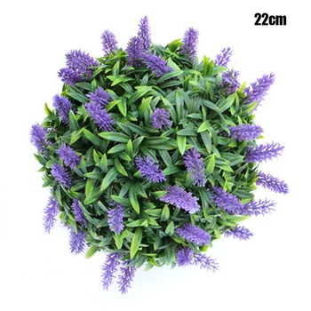 

Homemade Purple Lavender Hanging Topiary Ball Flower Plant Decor Basket Pot Handmade DIN889