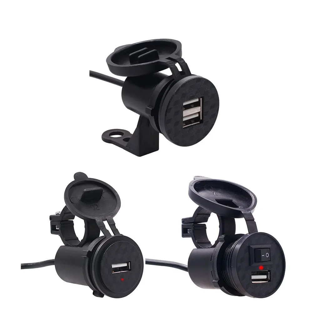 

New Motorcycle Mobile Phone Charger Single Usb12V Waterproof Car Charger Rearview Mirror Modification Accessories