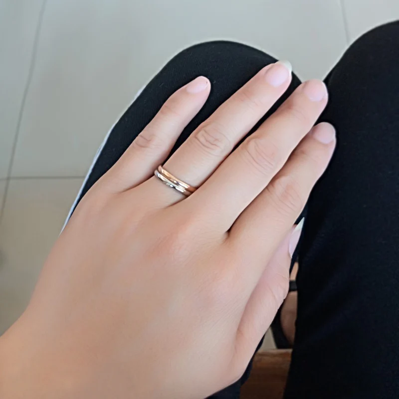 2mm Stainless Steel Thin Ring Rose Gold Black For Women Men Minimalist Jewelry Party Simple Fashion Gift Size 3 To 10 6