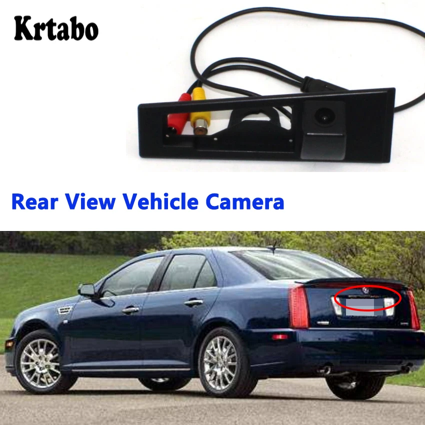 Krtabo Hd камера парковки автомобиля камера заднего вида для cadillac sts 2007 2008 2009 2010 2011 2012 2013 Водонепроницаемая камера заднего вида