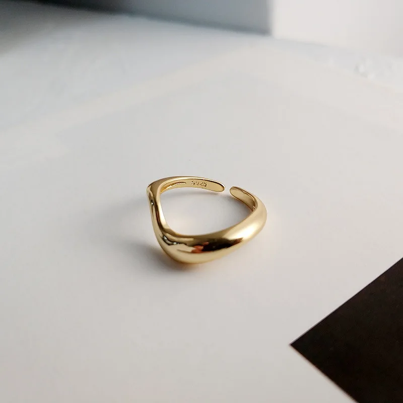 Silvology 925 пробы серебряные кольца с двумя петлями глянцевые многоразовые минималистичные Элегантные корейские кольца для женщин модные ювелирные изделия