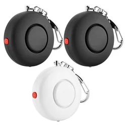 Porte clés LED rond Portable pour femmes, alarme de sécurité personnelle, sirène de loup, garde 