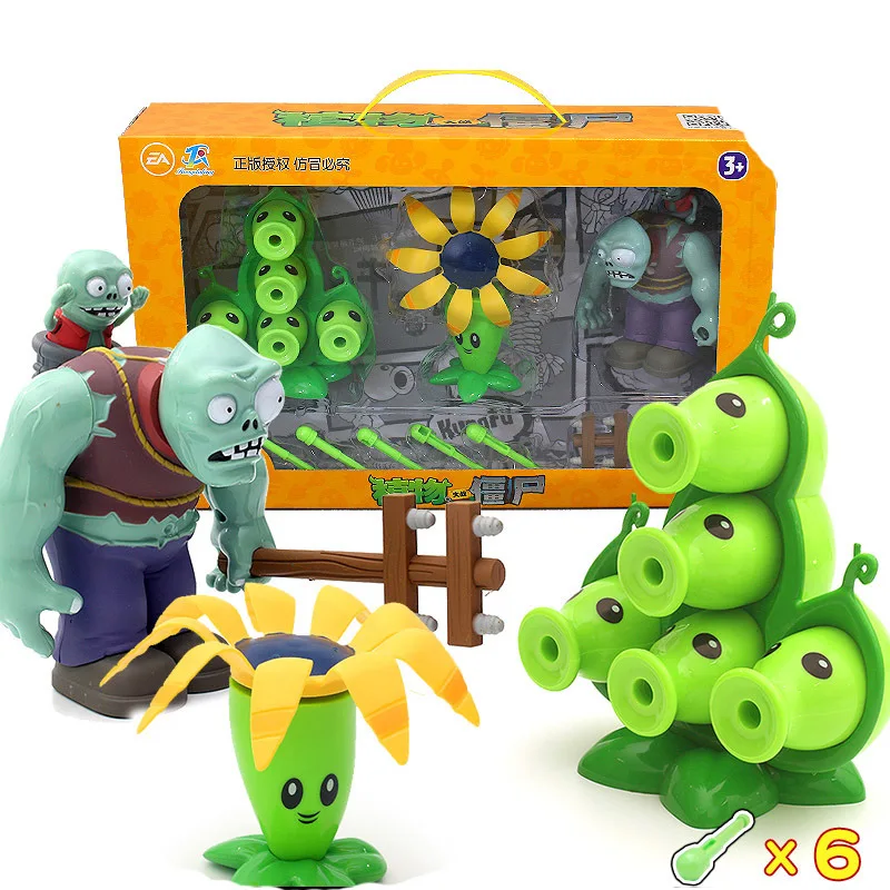 

Plants vs. Zombies PVZ Figure Action Toy Zombie Anime Launchable Boomerang Five Super Pea Pod Shooting Game Giant Christmas Gift