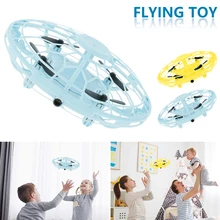 Mini helicóptero OVNI teledirigido con detección manual, cuadricóptero teledirigido infrarrojo, avión volador de inducción eléctrica, juguetes para niños