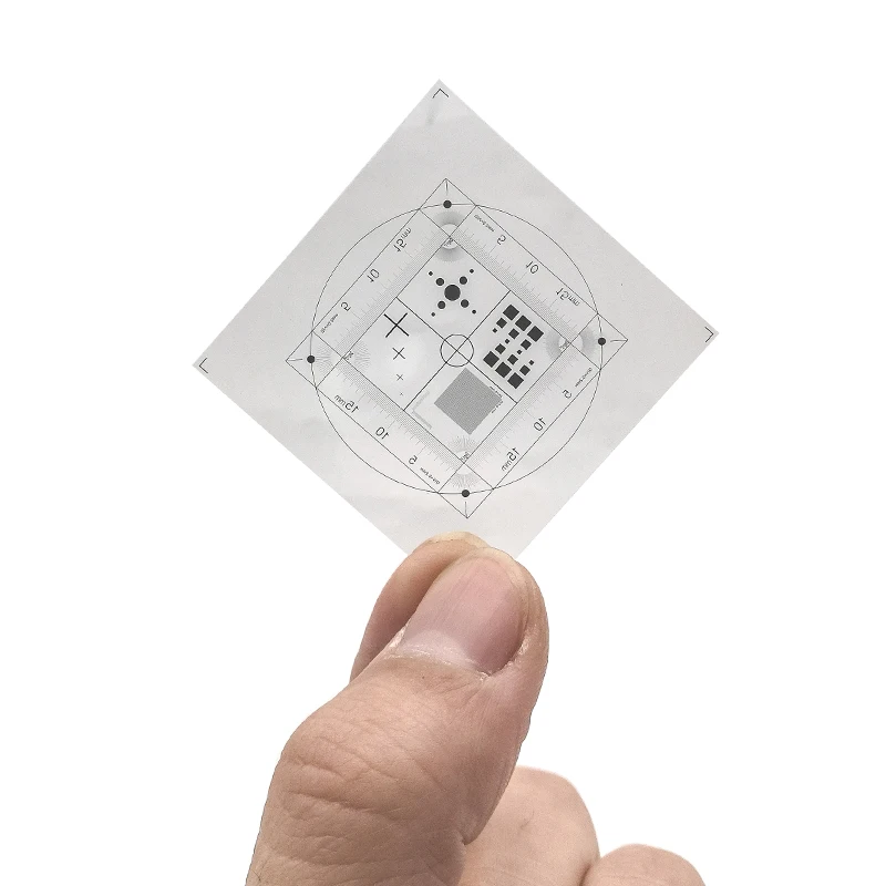 Microscope Calibration Transparent Flexible Film PET Microscope Micrometer Ruler Measurement Net Scales Dots Cross Line Reticle microscope micrometer