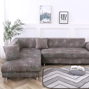 

Corner sofa covers spandex for living room L shaped sofa covers elastic couch cover fully wrapped dustproof 1/2/3/4 seat