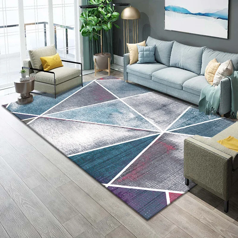 Autumn And Winter Washable Carpet Rug For Living Room Washable Modern Printing Geometric Floor Rug Carpet For Parlor Mat Bedroom