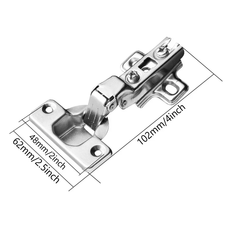 Stainless Steel Cabinet Hinge Door Hydraulic Hinges Damper Buffer Soft Close For Cabinet Cupboard Furniture Hardware Accessories