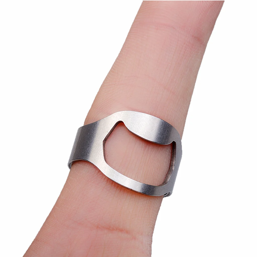 1pcs 22mm Multi-function Ring-Shape Beer Opener Finger Ring Bottle Opener Stainless Steel Ring Bier Open Tool For Bar Home Party