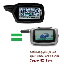 Rússia versão ez-beta chaveiro para jaguar ez-beta lcd remoto em dois sentidos sistema de alarme de carro chave fob remoto iniciar alerta de segurança