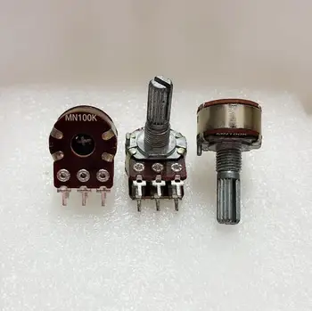 

2pcs/lot 16 type double potentiometer MN100K with center positioning shaft length 20mm for power amplifier balance potentiomete