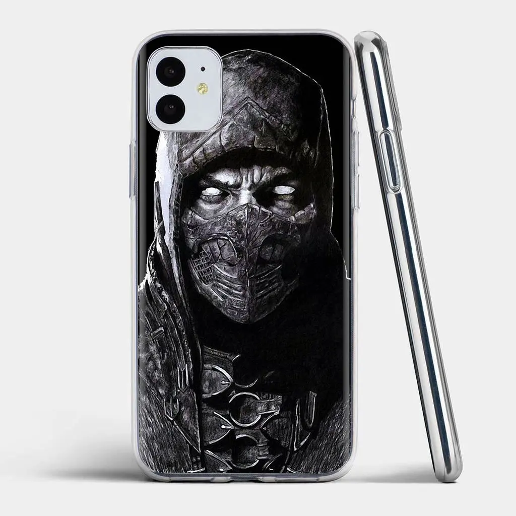 Мягкая маска скорпиона в Mortal Kombat X чехол для Samsung Galaxy J1 J2 J3 J4 J5 J6 J7 J8 Plus 2018 Prime 2015 2016 2017