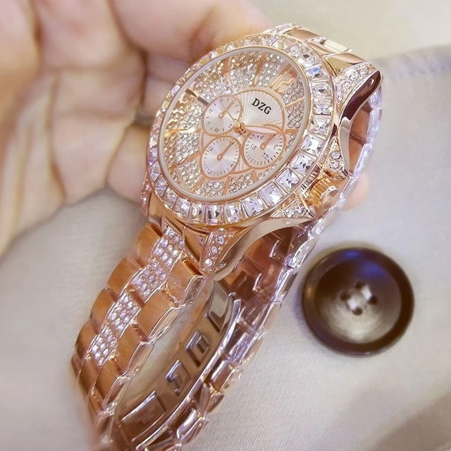Fashion Women Watch with Diamond Watch Ladies Top Luxury Brand Ladies Casual Women's Bracelet Crystal Watches Relogio Feminino 2