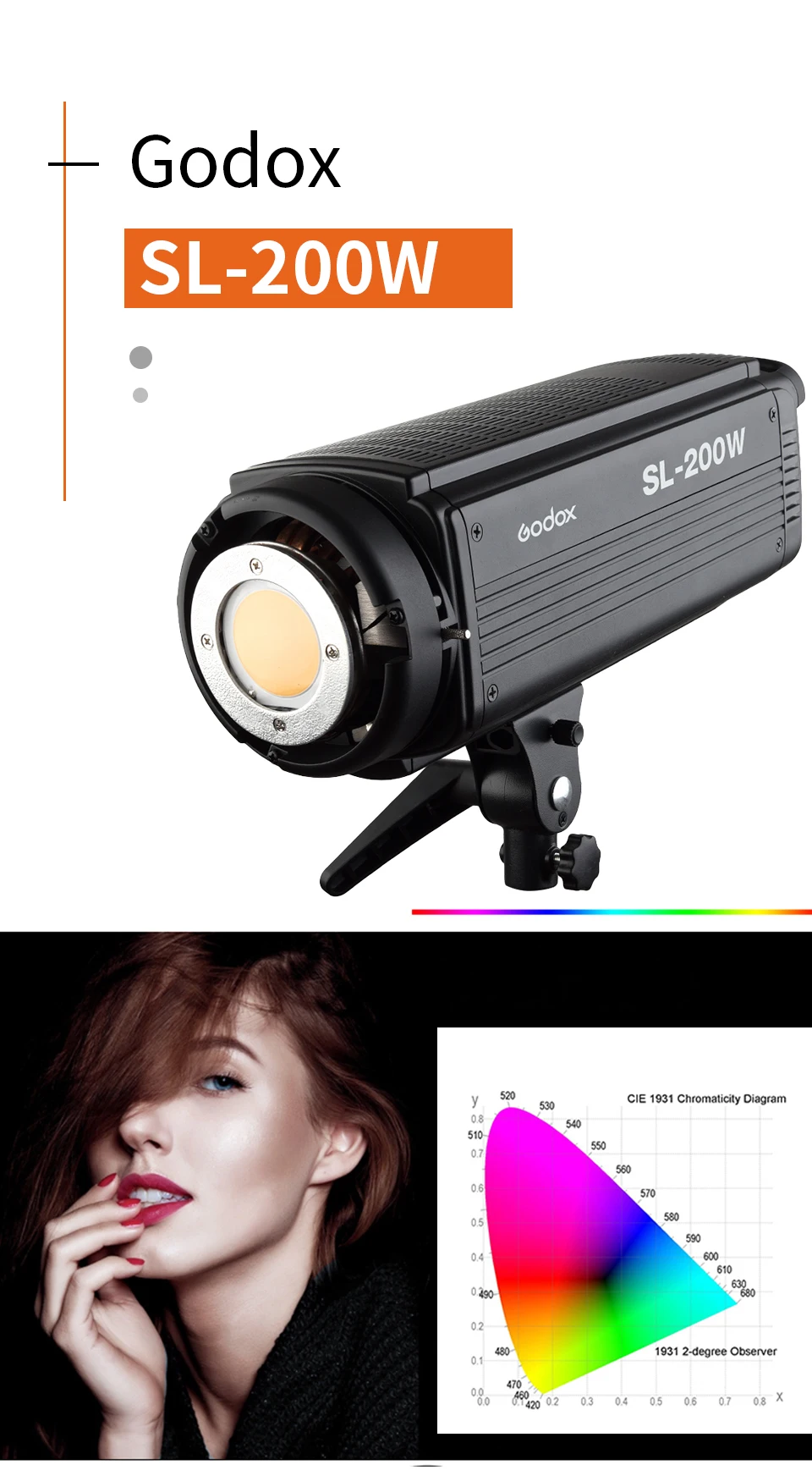 Godox светодиодный видео светильник SL-60W SL-100W SL-150W SL-200W 5600K видео светильник непрерывного светильник на креплении Bowens для видеосъемки в студии Запись