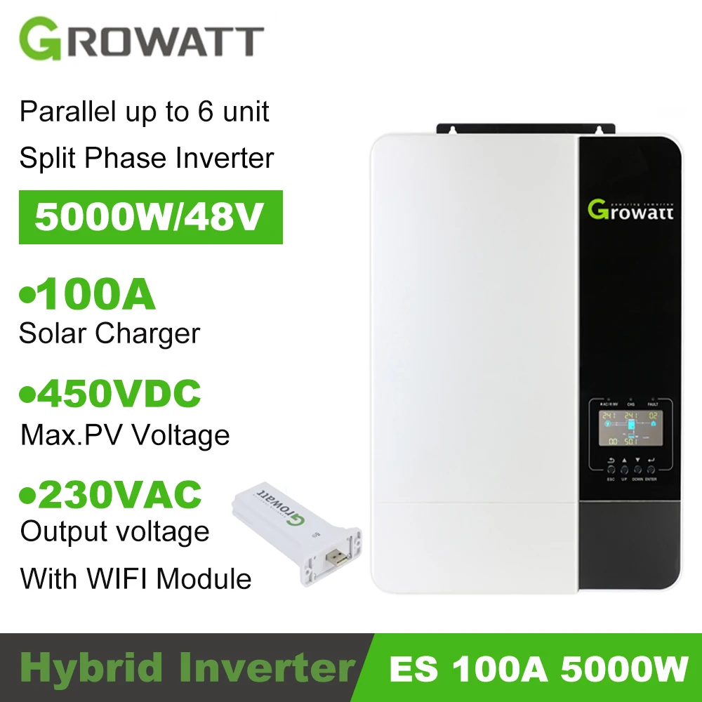 Инвертор для солнечной батареи Growatt MPPT100A 5 ква 5000 Вт 48 В постоянного тока 230
