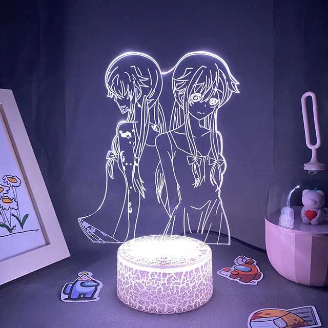 Future Diary Mirai Nikki diário yuno gasai anime figura 3d conduziu a  lâmpada para o quarto manga lava luzes da noite decoração do quarto das  crianças presentes de aniversário do miúdo 