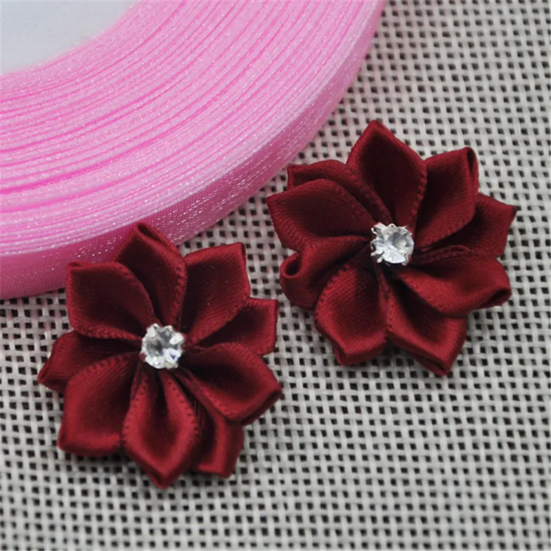 Upick satin ribbon flowers bows with Appliques Craft DIY Wedding E14 40pcs satin ribbons,ribbon supplies,satin ribbon