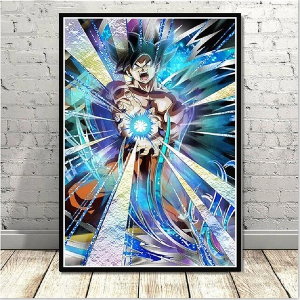 Japanese Anime Dragon Ball Goku Poster Picture Modular HD 5D Diamond Pattern Rhinestone Diamond Painting Cross Stitch Embroidery 