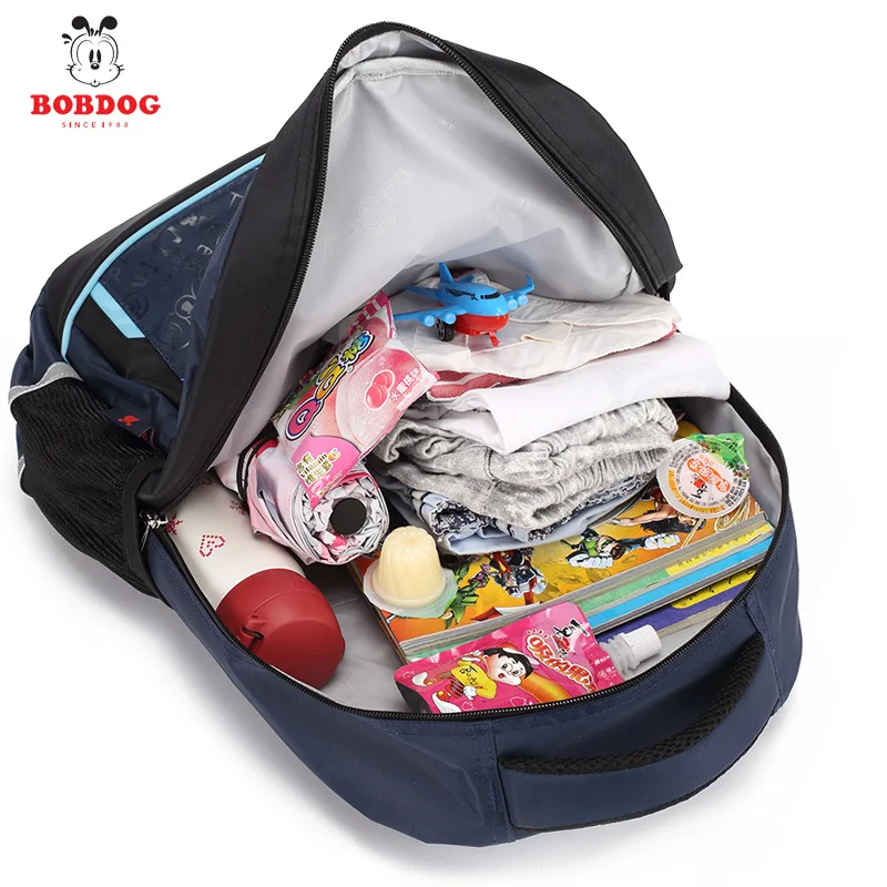 

Bobdog School Bag Young STUDENT'S 1-3-4 Grade GIRL'S And BOY'S Burden Relieving Spine-6-12 a Year of Age Children Backpack