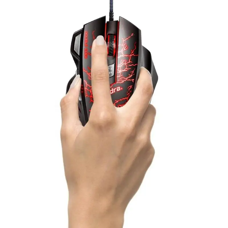 Apedra A7 игровая мышь, компьютерная проводная USB 7 кнопок 3200 dpi RGB светодиодный оптическая мышь для ноутбука, настольного ноутбука, игр