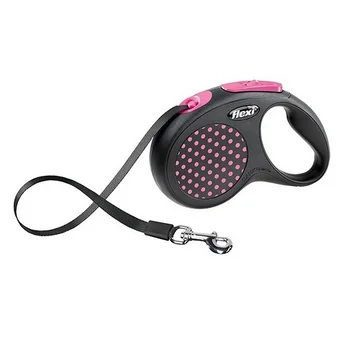 

FLEXI FLEXI DESIGN TAPE - Flexi-belt leash for animals roulette, 5 m in size S, pink