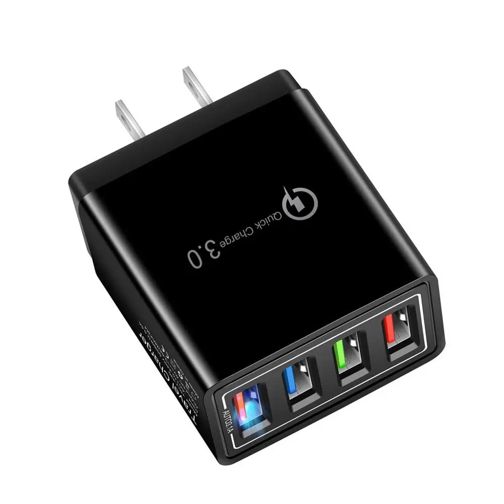 4 порта Быстрая зарядка QC 3,0 usb-хаб настенное зарядное устройство 3.5A адаптер питания US Plug