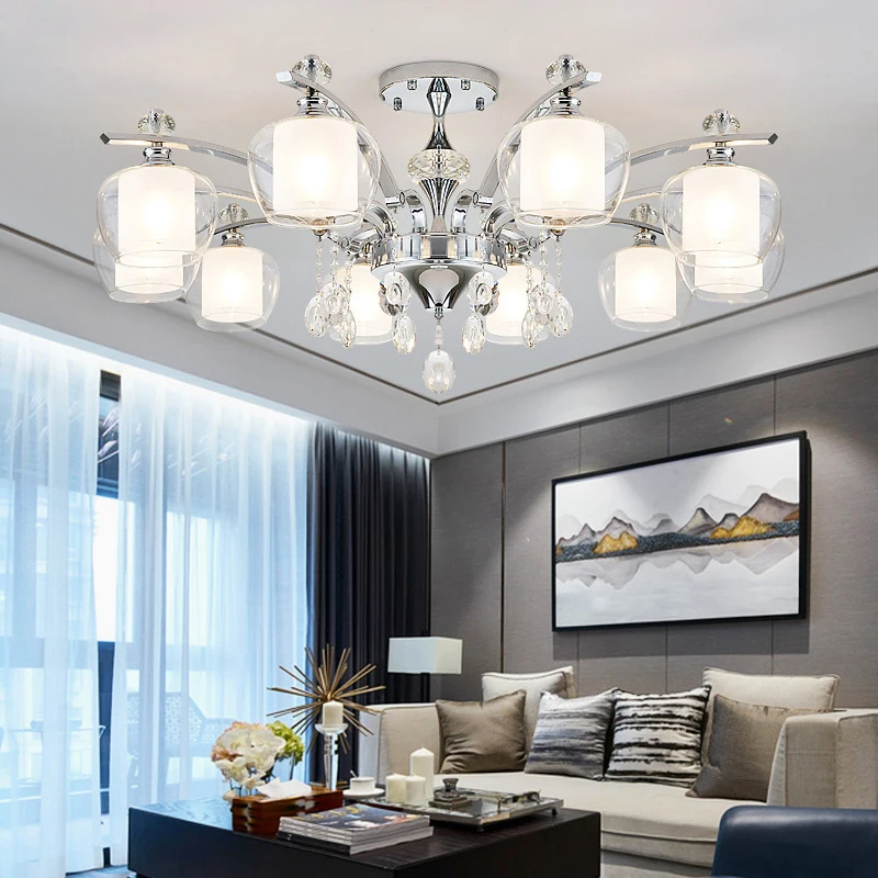 

Modern Chrome Led Chandeliers Lighting Living Dining Room Decor Led Chandelier Lights Bedroom Hanging Lamp Suspension Luminaire