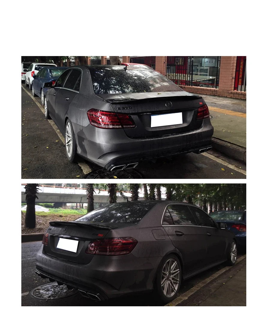 Задний спойлер из углеродного волокна для Mercedez Benz E Class W212 E63 E200 E260 E300 E350 Седан 4 двери 2010- FRP Багажник крыло