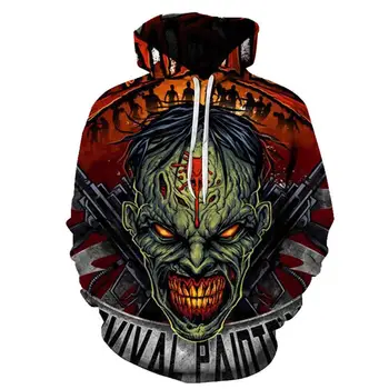 

Harajuku Men/Women Michael Myers halloween hoodie 3D horror movie killers/Halloween Devil/Zombie sweatshirt hoody outerwear tops