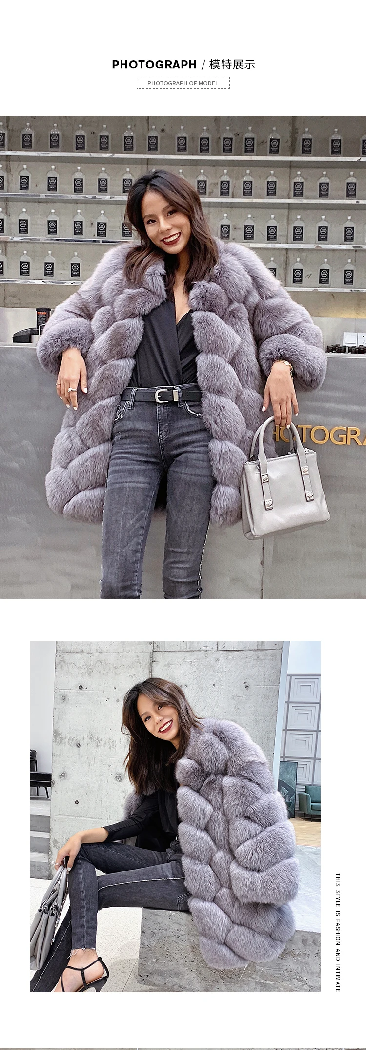 Windproof Warm Thickened Natural Fox Fur Coat Korean Style Plus Size Loose Women's Coats Winter Outerwear Real Fox Fur Coat