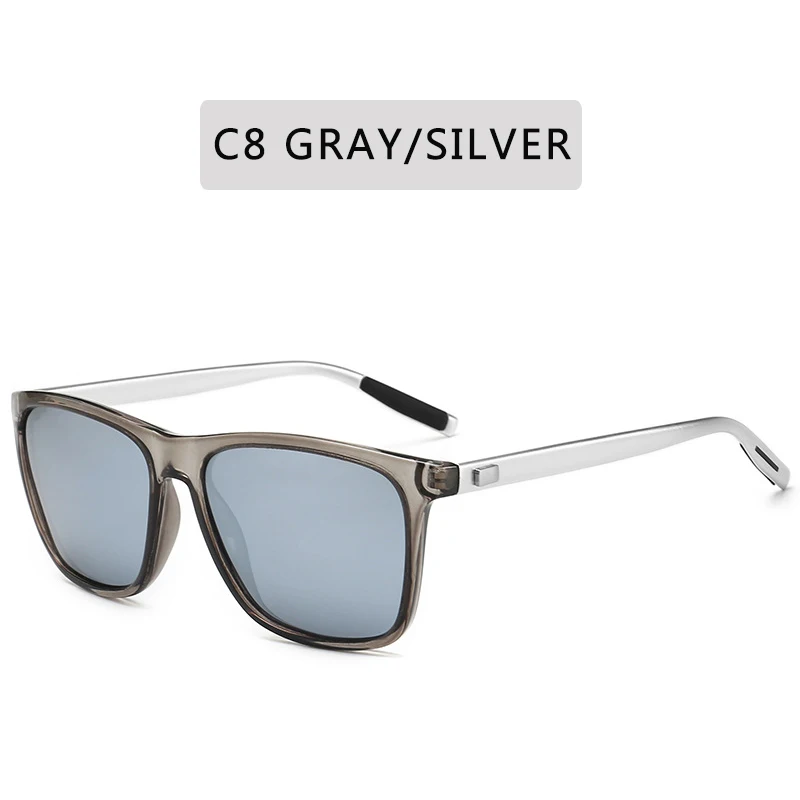 ZXWLYXGX бренд унисекс Ретро алюминий+ TR90 женские солнцезащитные очки мужские поляризованные линзы винтажные очки Аксессуары Солнцезащитные очки Oculos - Цвет линз: C8