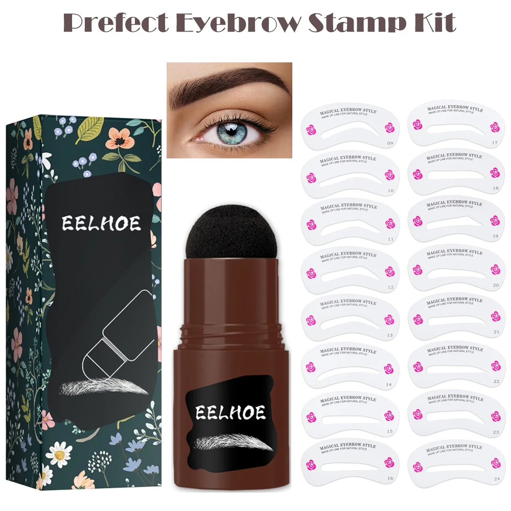 One Step Eyebrow Stamp Shaping Kit Long Lasting Contouring Eyebrow