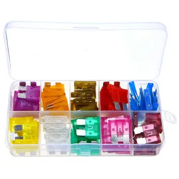 

80pcs 12V Standard Blade Car Fuses High Quality Auto Medium Blade Fuses Kit 3A~40A Assorted Set + 1pc Puller Kit