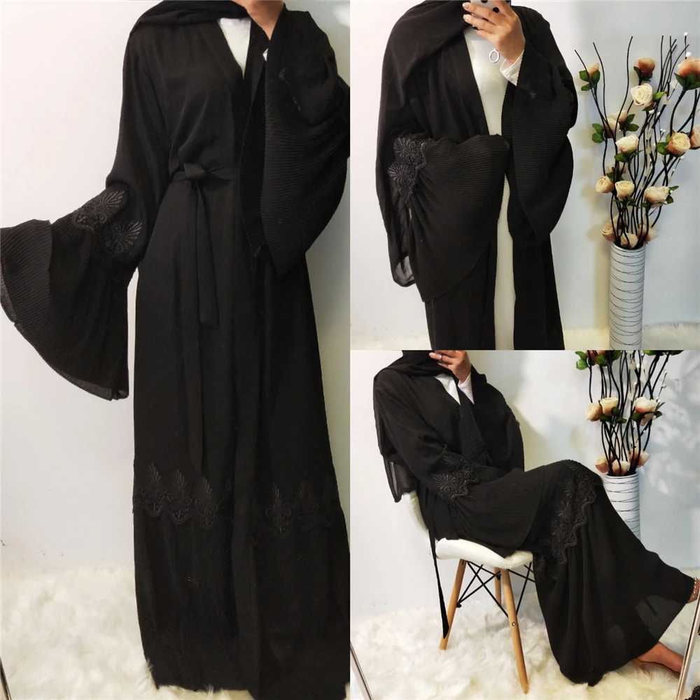 Женский кардиган Abaya осенняя Элегантная куртка кафтан с поясом для женщин платье