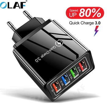 

Olaf 48W Quick Charger 3.0 USB Charger For iphone Samsung Tablet EU US Plug Wall Mobile Phone Charger Adapter Fast Charging