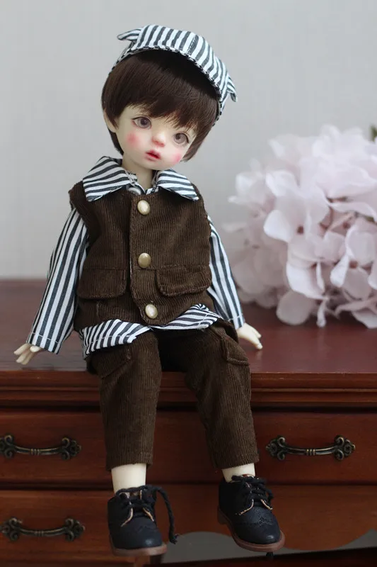 BJD одежда костюм 6 очков BJD YOSD кукла платье рубашка комбинезоны ma3 jia3 кошачьи уши подростков ежедневно - Цвет: A