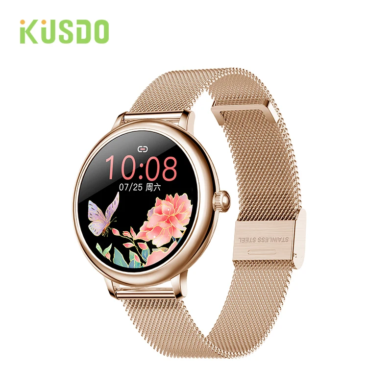 KUSDO-reloj inteligente para mujer, accesorio de moda, lujoso, para Android, Apple, regalo de Navidad para esposa, novia y amante, 2021