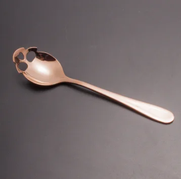 Rose gold 150pcs Coffee Spoon Skull Head Shape 304 Stainless Steel Tableware Tool Black Sugar Spoon Rose Gold Tea Spoon - Цвет: Rose gold