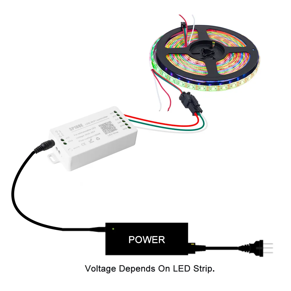 DC5 24V SP108E светодиодный Wi Fi Magic Управление WS2812B WS2813 и т. д. полосы модуль светильник