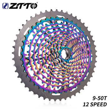 

ZTTO MTB 12 Speed 9-50T Cassette Ultimate XD Cassette Rainbow 375g ZTTO ULT Cassette Ultralight 12s Cassette 1299 k7 Colorful