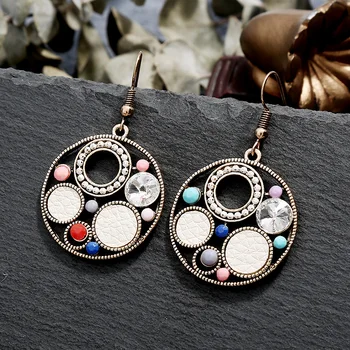 

Crazy Feng Cherry Earrings For Women Girls Drop Water Crystal CZ Stone Hanging Earrings Wedding Jewelry Indian Brincos