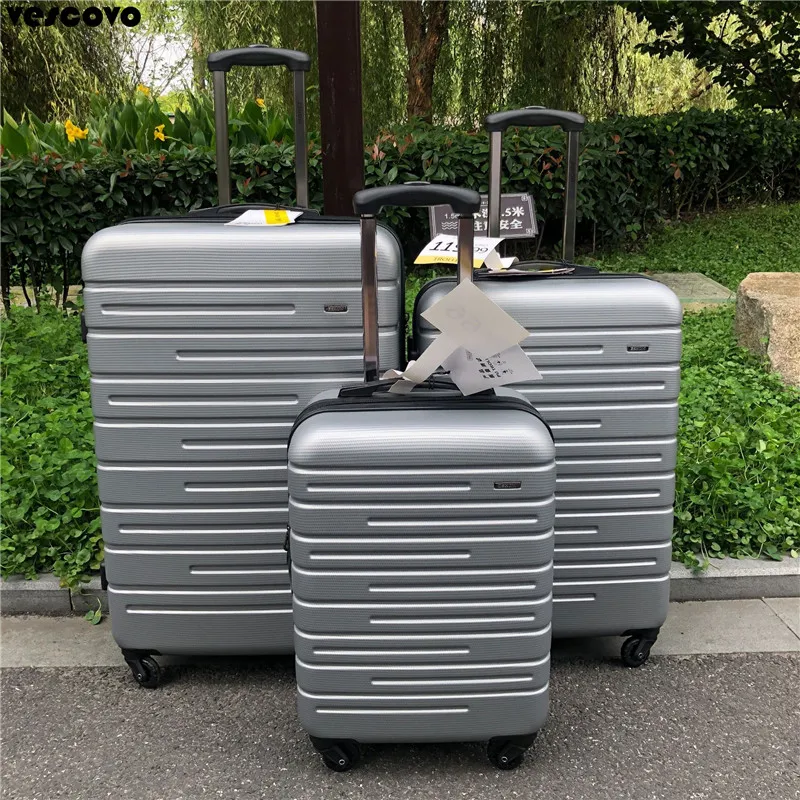 a set of 3 Vescovo 2" 24" 2" дюймов Сверхлегкий пансион троллейбус багажное универсальное колесо расширяемый Дорожный чемодан - Цвет: a set of 3