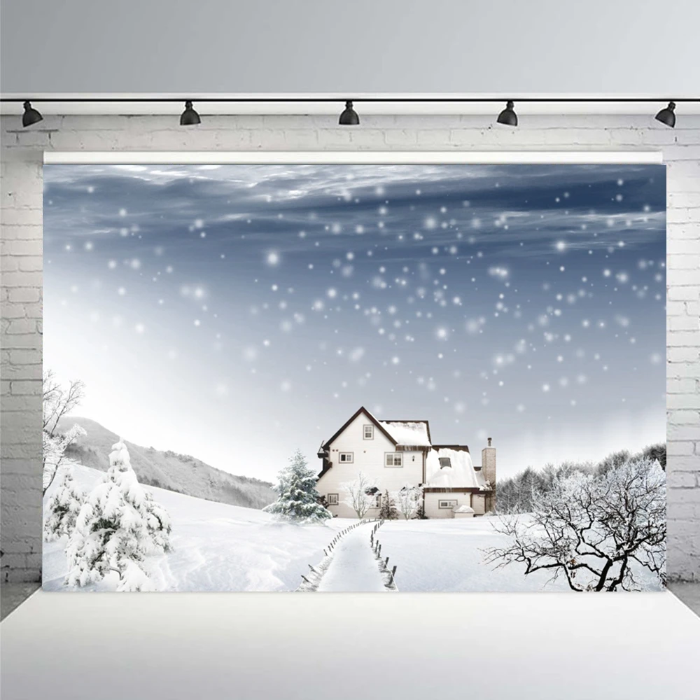Фоны для фотосъемки Yeele Рождественский фермерский Сказочный снег новорожденных