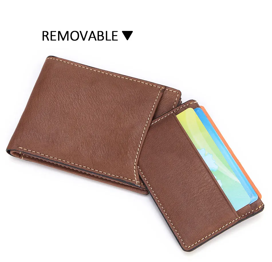 DIENQI Rfid держатель для карт из натуральной кожи мужские кошельки сумка для денег Мужской винтажный короткий кошелек маленький тонкий мини кошелек Тонкий волшебный кошелек