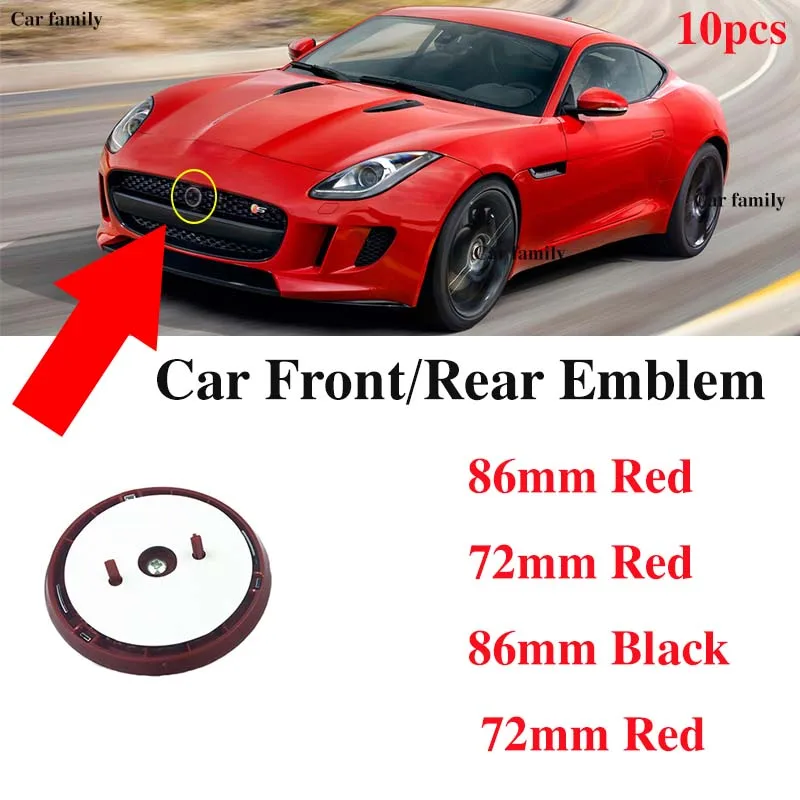 

10pcs/set Front Grille Emblem For XF XJ XJS XK S-TYPE X-TYPE OEM 86mm 72mm Auto Head Front Hood Emblem Rear Trunk Badge Covers