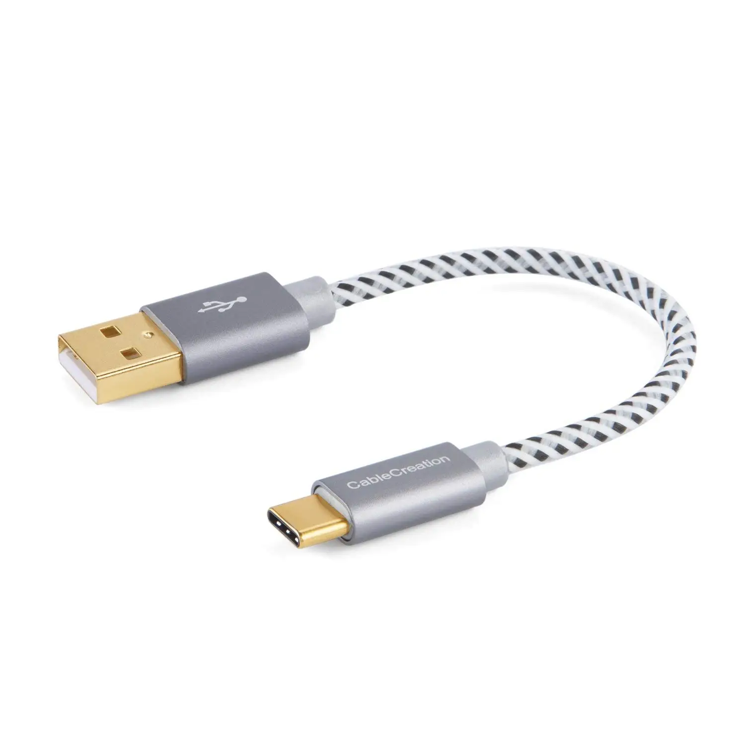 Кабель USB C, кабель USB C к USB A, совместимый MacBook(Pro), Galaxy S10 S9, OnePlus 6 6T и т. Д., 15 см/Золото [резистор 56K Ohm]