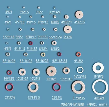 

4Pcs M1 M1.6 M2 M3 M4 M5-M6.5 Alumina Ceramic gasket ring insulating anti-oxidation washers high temperature corrosion resistant