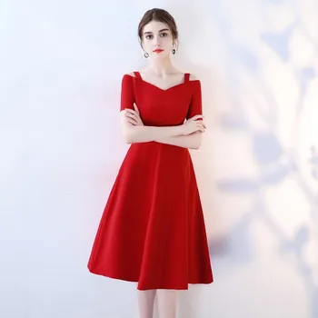 

2020 Bridal Wedding Dress New Red Female Sexy Split Chinese Dresses Noble Cheongsam Spaghetti Long Qipao Vestidos De Festa