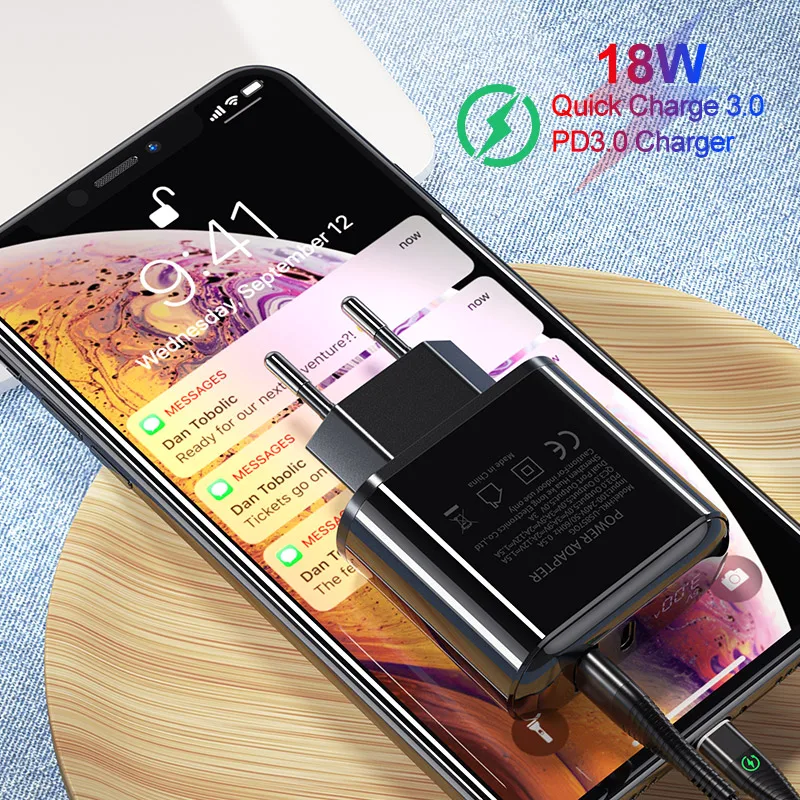Rock Quick Charge USB зарядное устройство QC 3,0 PD Быстрая зарядка светодиодный дисплей зарядное устройство для телефона для iPhone samsung huawei Xiaomi type C адаптер
