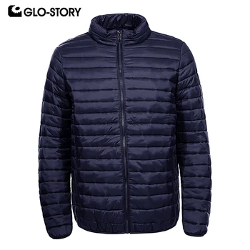 

GLO-STORY Men's 2020 New Spring Lightweight Thin Padded Jackets Coats Men Basic Slim Winter Jacket Clothes MMA-7121